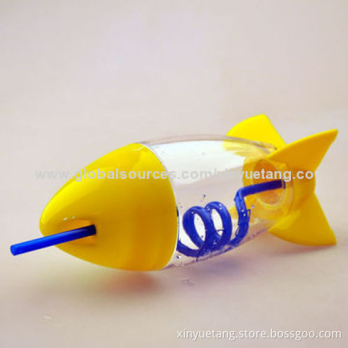 300mL Plastic Kid's Water Bottle with Straw